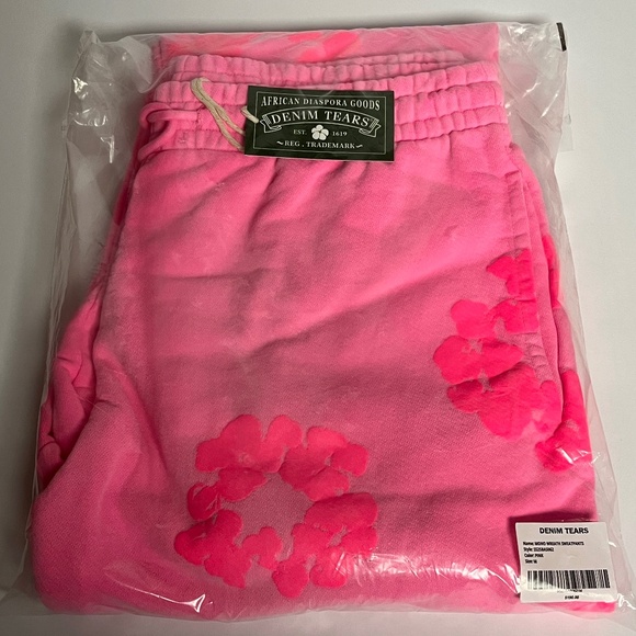 Denim Tears Mens Mono Wreath Sweatpants Mens Size Medium SS25BAS062 New With Tag - Picture 1 of 5